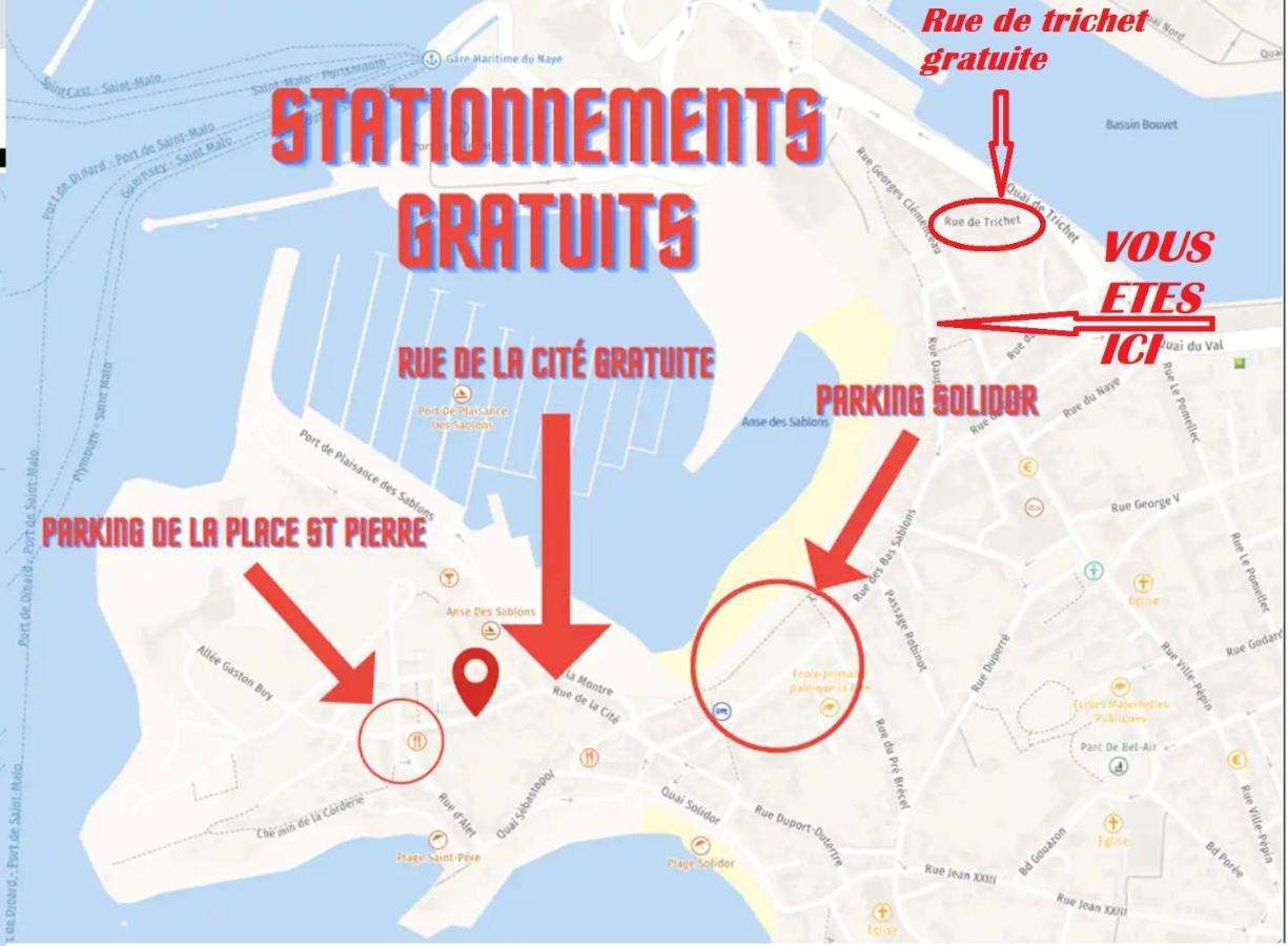 Appartement Saint Malo Vue Sur Mer Et Sur Intra Muros, Ferry, Plage Et Commerces A 50 M Apartment Saint-Malo